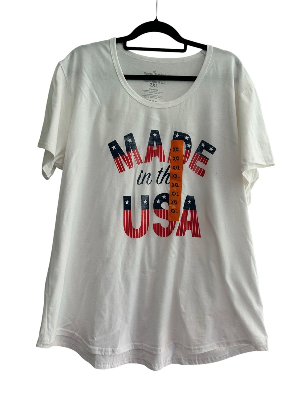 General Standard Made in the USA White Graphic Tee - Women 2XL